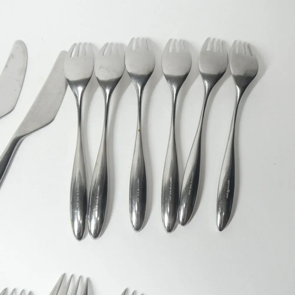 Lauffer Towle Design 2 Stainless Japan 21pc Flatware Lot Forks 18/8 MCM Vintage